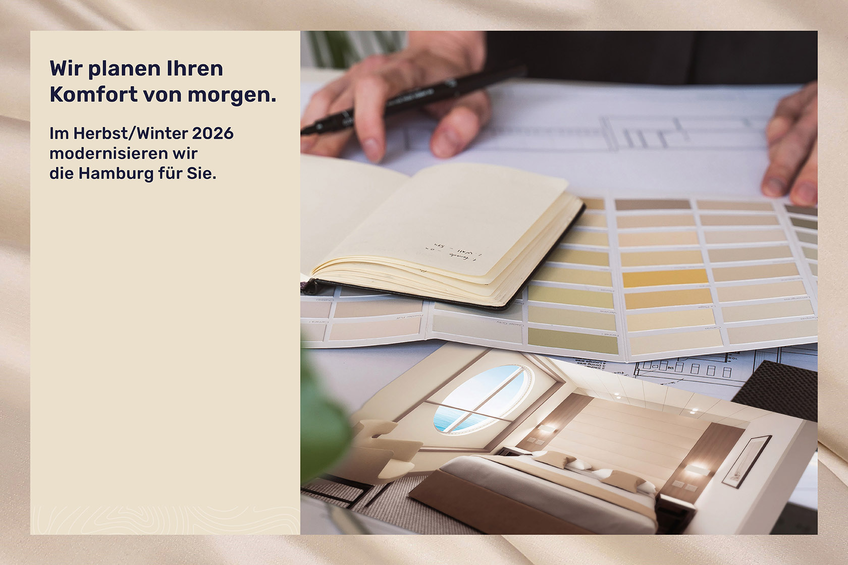 MS Hamburg, Modernisierung Herbst - Winter 2026, aus Katalogseite, Planung, Modernisierung, Umbau, Kabinenumbau,