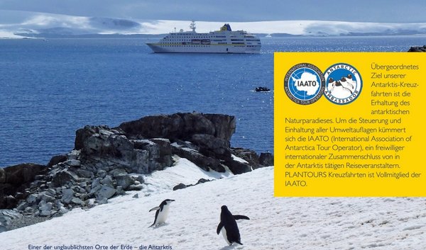 PLANTOURS Kreuzfahrten ist Vollmitglied der IAATO, Antarktis, MS HAMBURG , Umwelt 