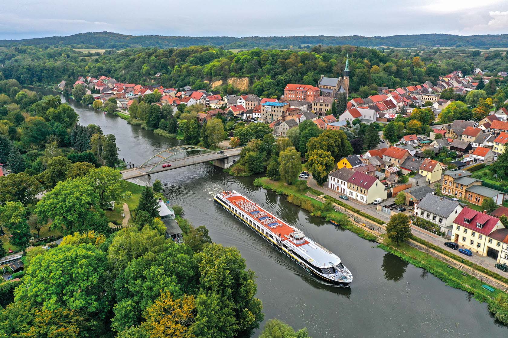 MS SANS SOUCI in Oderberg Drohnenaufnahme