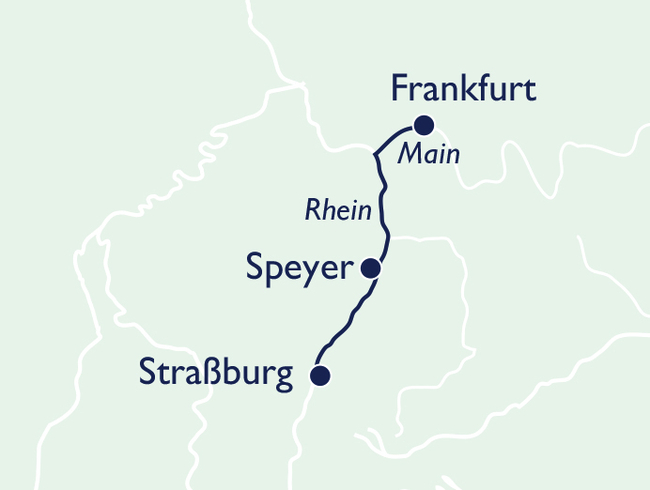 Routenkarte Schnupperreise nach Straßburg