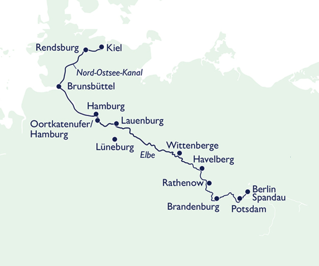 Routenkarte Elbewunder und Havelglück