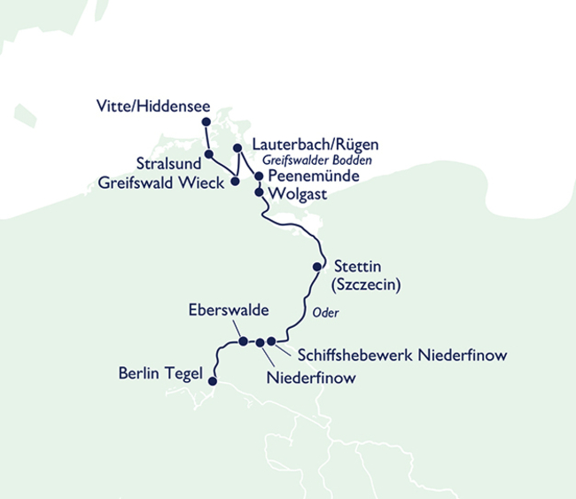 Routenkarte Klassik trifft Ostsee