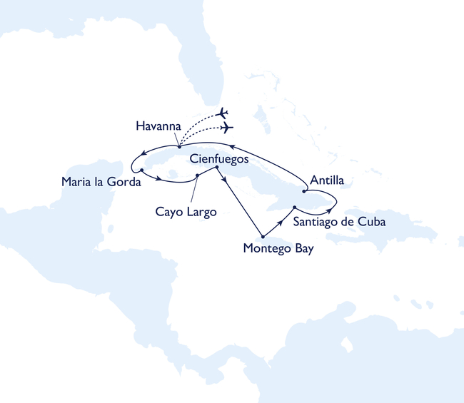 Routenkarte Unser Klassiker: Rund um Kuba