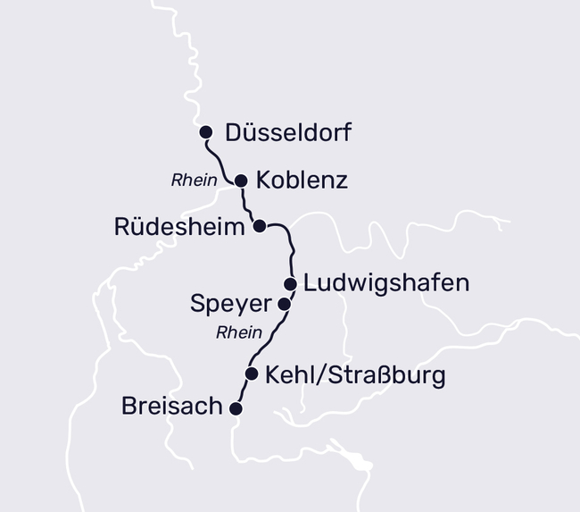 Routenkarte Rheinzauber