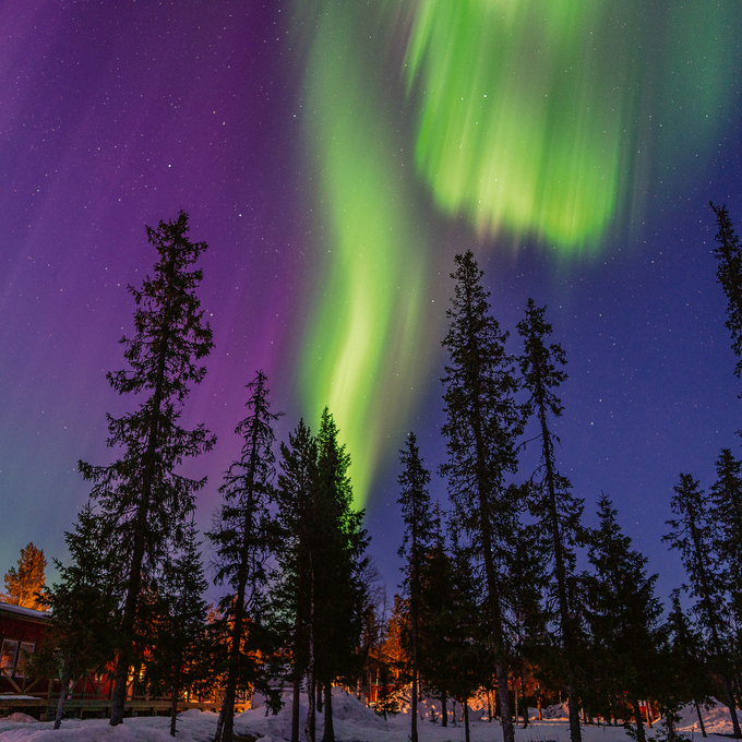 Northern lights in the Gulf of Bothnia