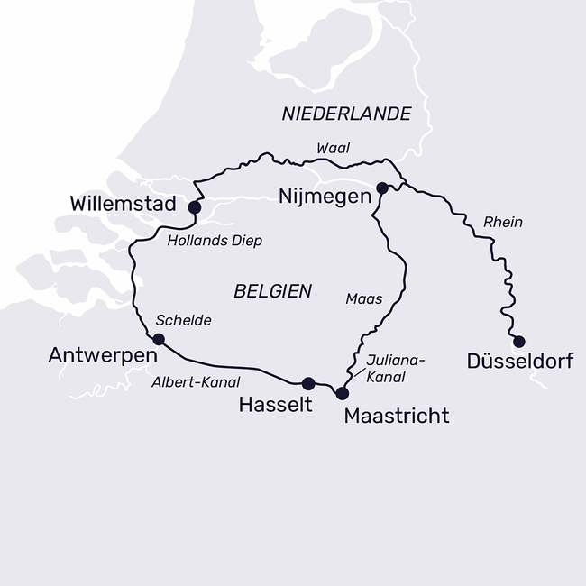 Routenkarte Maas-Momente zwischen Kultur & Natur