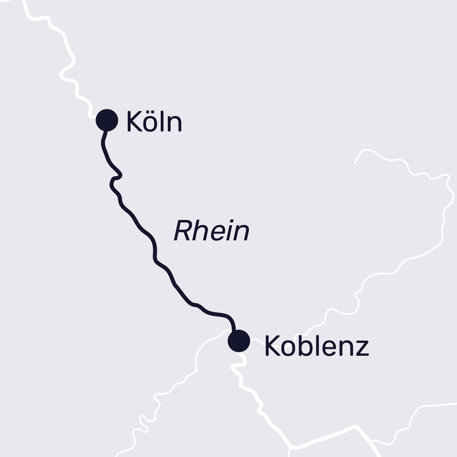 Routenkarte Adventszauber auf dem Rhein