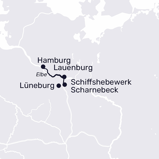 Routenkarte Adventszauber auf der Elbe
