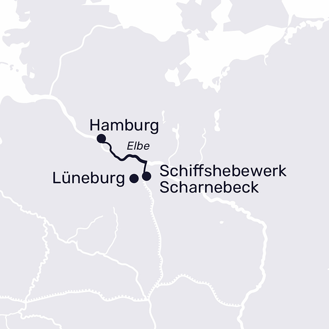 Routenkarte Weihnachtsmärkte in Hamburg