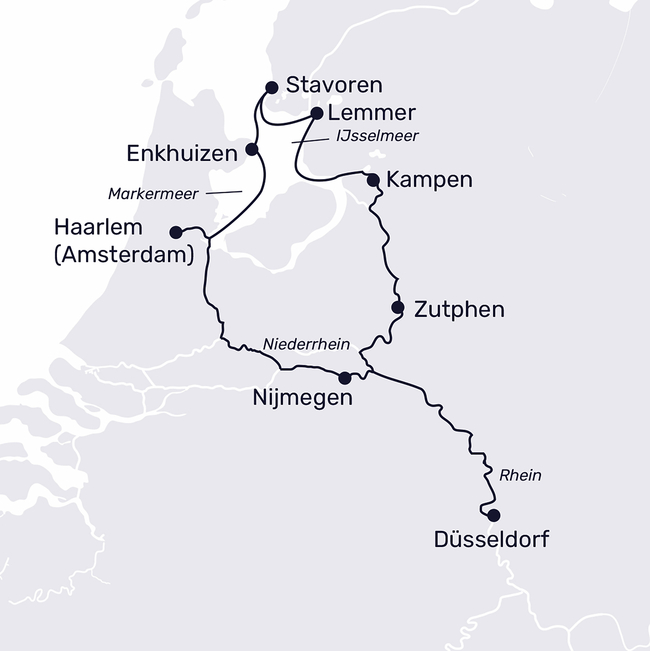 Routenkarte Tulpenzauber und Keukenhof erleben