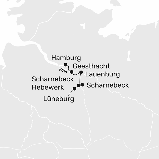 Routenkarte Adventszauber auf der Elbe